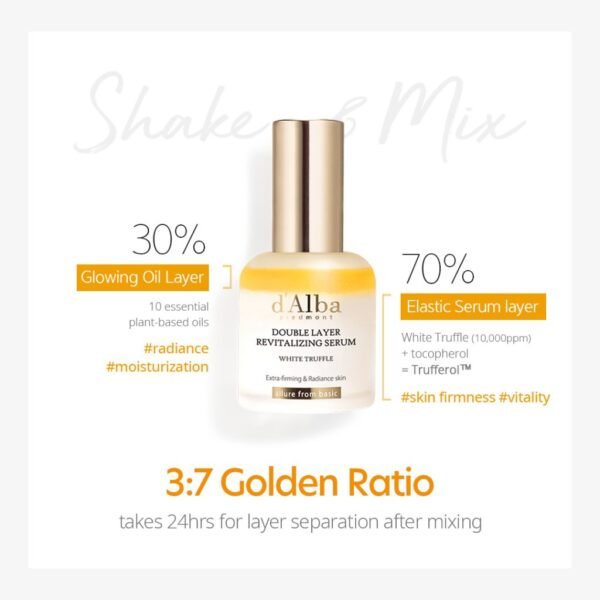 d'Alba White Truffle Double Layer Revitalizing Serum 30ml - Image 2