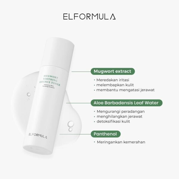 ELFORMULA Mugwort Soothing Essence Toner Intensive Skin Soothing Formula - Image 3